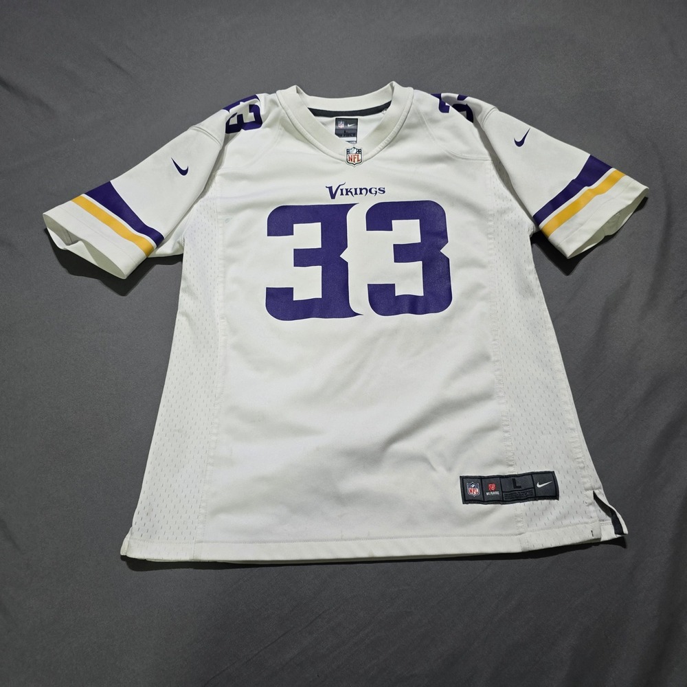 Nike Minnesota Vikings Jersey Women L White Dalvin Cook 33 Football NFL Fan Gear